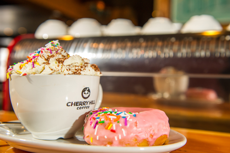 Coffee and doughnut