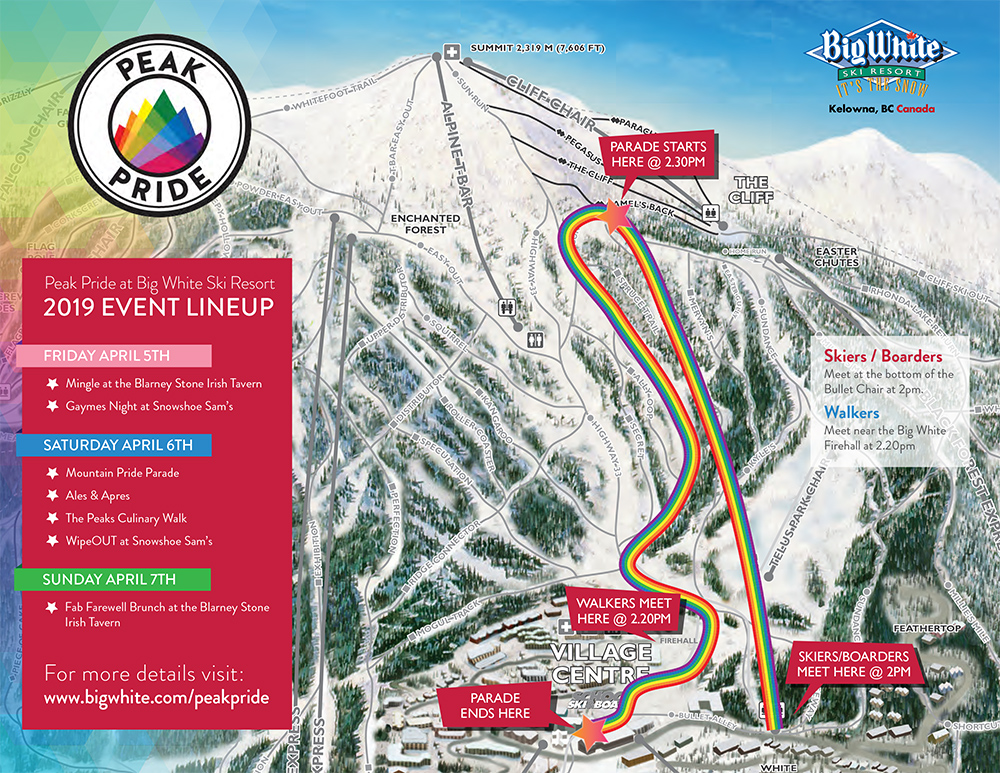 Peak Pride Parade Map